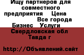 Ищу партнеров для совместного предприятия. › Цена ­ 1 000 000 000 - Все города Бизнес » Услуги   . Свердловская обл.,Тавда г.